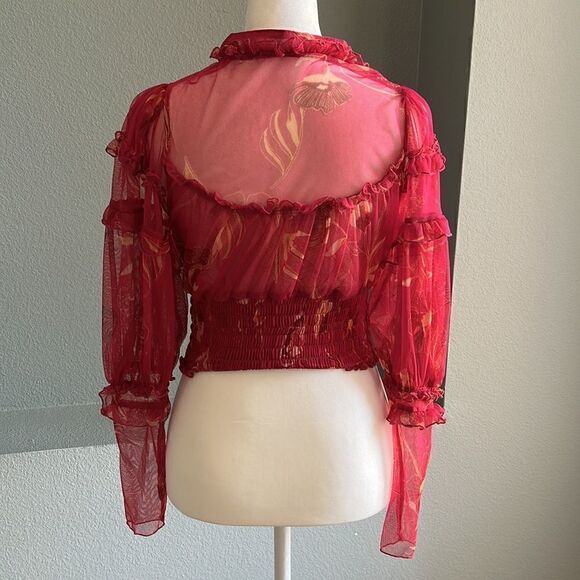 NWT Free People Time For Shine Cropped Blouse - Picture 4 of 8